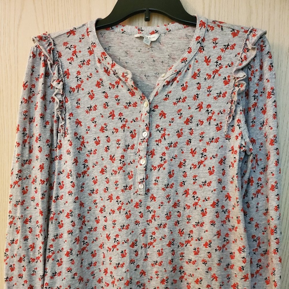 Lucky Brand Henley Top Long Sleeve Size S